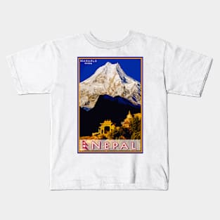 Manaslu in Nepal Kids T-Shirt